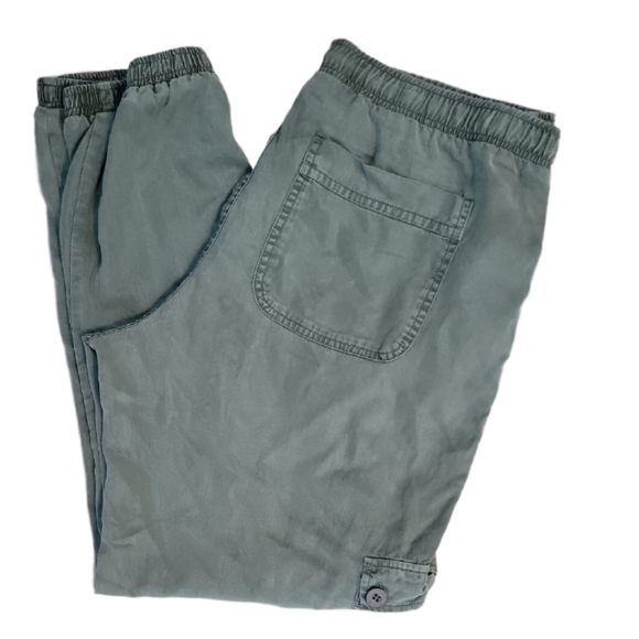 Velvet Heart Pants - Velvet Heart Olive Green Tencel Pull-On Cargo Jogger Ankle Pants Size XL EUC